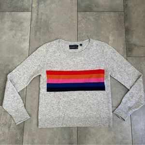 Brown Allan 1883 great crew neck pullover cashmere wool sweater small